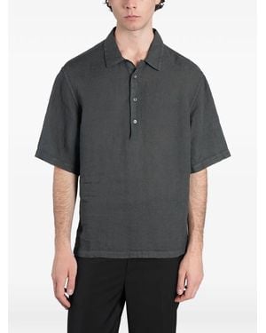 Barena Mola Linen Polo Shirt - Grey