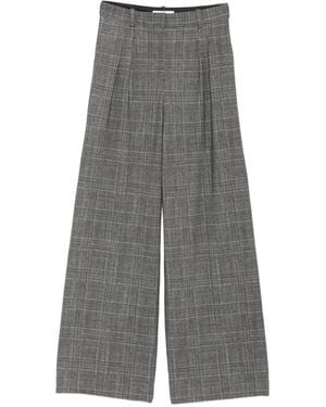 Circolo 1901 Prince Of Wales Check Pleated Pants - Gray