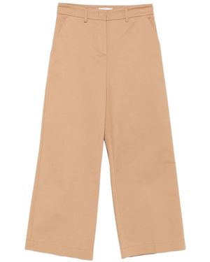 NINA 14.7 Cropped Wide-Leg Trousers - White