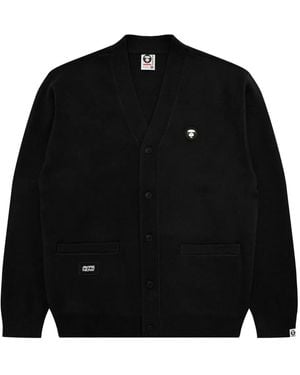 Aape By A Bathing Ape Ape Head パッチポケット カーディガン - ブラック