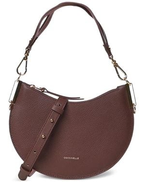 Coccinelle Small Sunup Grained Leather Tote Bag - Brown