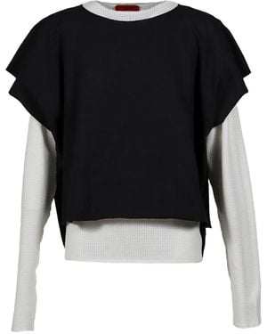 424 Pullover im Layering-Look - Schwarz