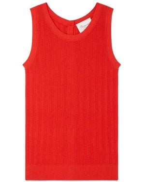 Bonpoint Jyl Buttoned Sleeveless Top - Red