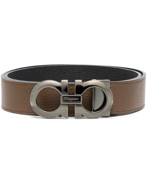 Ferragamo Muflone レザーベルト - ブラック