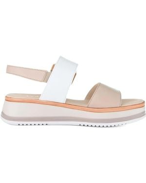 Gabor Slingback Platform Sandals - White