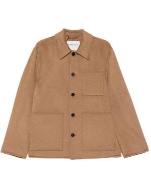 Amaranto Button-Up Patch-Pocket Jacket - White