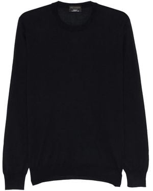 Dell'Oglio Panelled Crew Neck Jumper - Black