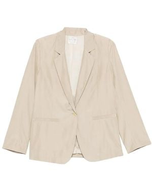 forte_forte Single-Breasted Blazer - Natural