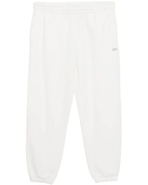 Lacoste Pantalon À Logo Brodé - White