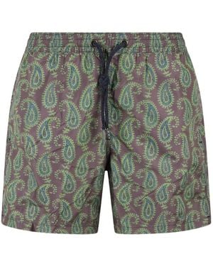 FOUR FASHIONED FRIENDS Paisley-Print Swim Shorts - Gray