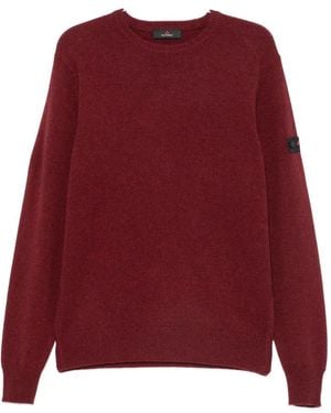 Peuterey Logo-Patch Crew-Neck Sweater - Red