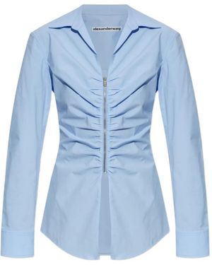 Alexander Wang Gathered Bust Shirt - Blue