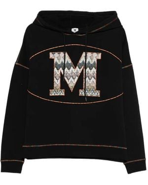 Missoni Logo-Embroidery Hoodie - Black