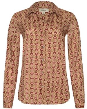 L'Agence Blouse Holly À Manches Longues - Marron