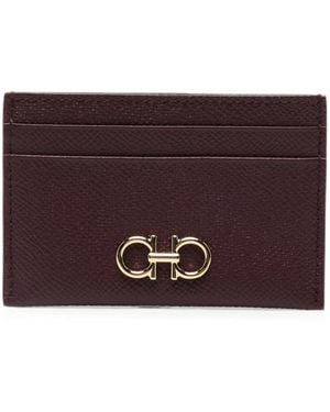 Ferragamo Gancini-Plaque Card Holder - Purple