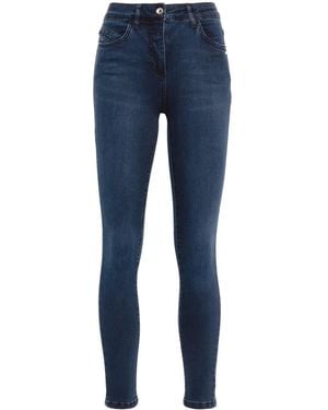 Patrizia Pepe Logo-Plaque Jeans - Blue