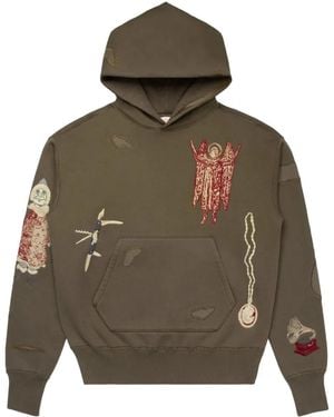 Samuel Zelig Antique Embellished Hoodie - Green