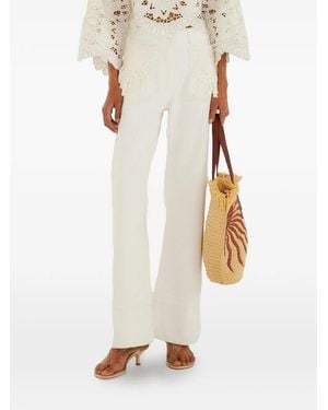 FARM Rio Crochet-Pockets Pants - Natural
