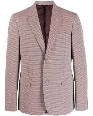 Fendi Single-Breasted Houndstooth Blazer - Brown