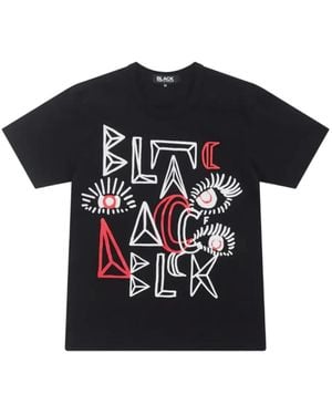 COMME DES GARÇON BLACK T-Shirt mit grafischem Print - Schwarz