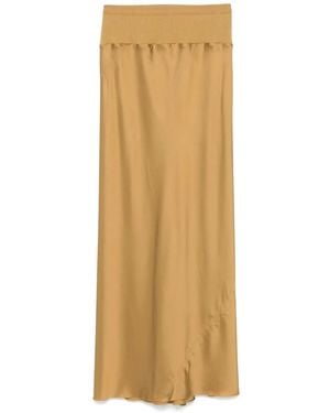 Rick Owens Calf Bias Skirt - Natural