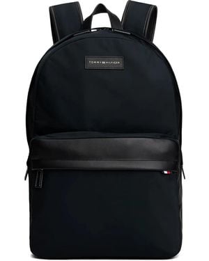 Tommy Hilfiger Logo-patch backpack - Schwarz