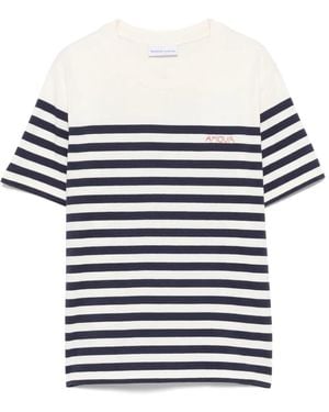 Maison Labiche Striped Cotton T-Shirt - Blue