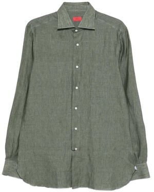 Isaia Button-Fastening Shirt - Green