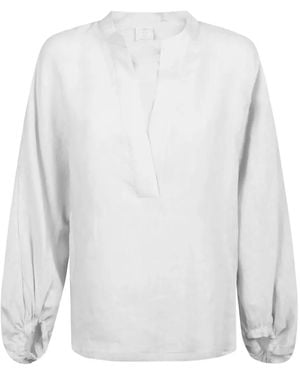 Eleventy Top con puños fruncidos - Blanco