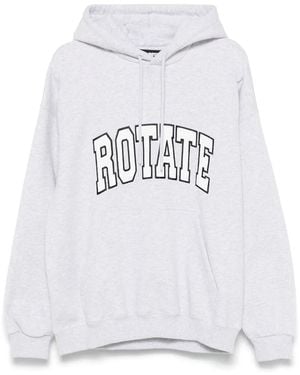 ROTATE BIRGER CHRISTENSEN Felpa Con Cappuccio E Logo - Grey