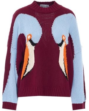 Essentiel Antwerp Pullover Mit Stehkragen - Rot