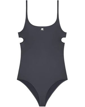 Courreges Maillot De Bain À Découpes - Bleu