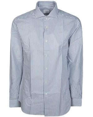Xacus Striped Long-Sleeve Shirt - Blue