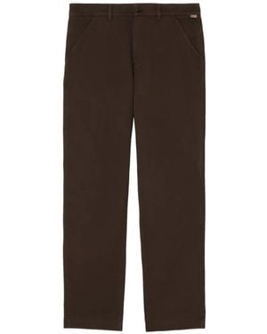 Burberry Cotton Twill Chinos - Brown