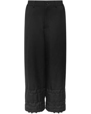 Comme des Garçons Ruffled Wide-Leg Trousers - Black