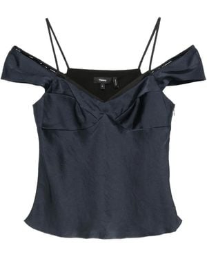 Theory Ss Peek Cami Top.Cru - Blue
