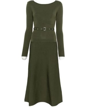 Patrizia Pepe Ribgebreide Jurk - Groen