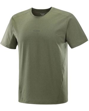 Salomon T-Shirt Trackline À Logo Imprimé - Green