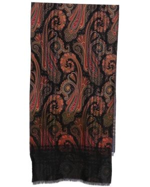 Etro Schal Mit Paisleymuster - Braun