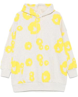 Autry Flowers Hoodie Mini Dress - Yellow