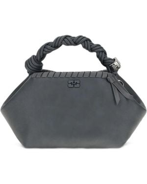 Ganni Bou Small Tressé Tote Bag - Blue