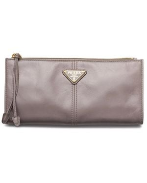 Prada Leather Pouch - Grey