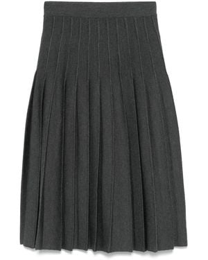 Thom Browne Pointelle-Midirock Mit Falten - Grau