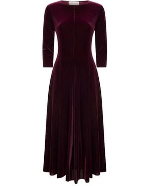 Blanca Vita Flared Midi Dress - Purple