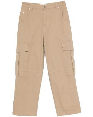 Ami Paris Panelled Straigh-Leg Cargo Pants - White