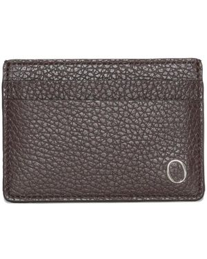 Orciani Hammered-Leather Logo Cardholder - Grey
