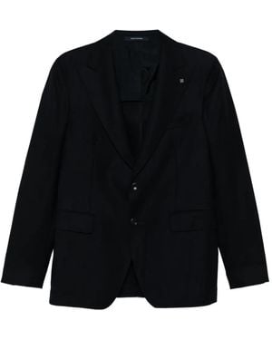 Tagliatore Single-Breasted Virgin Wool Blazer - Black