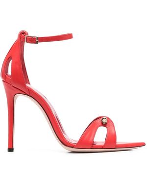 HARDOT Bar-Detail Sandals - Red