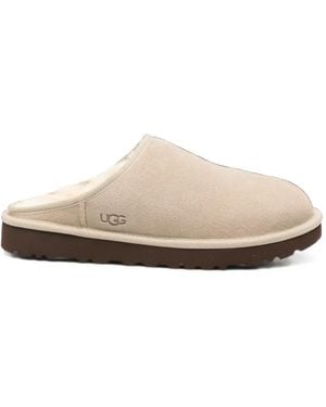 UGG Logo-Debossed Suede Slippers - White