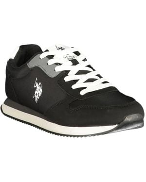 U.S. POLO ASSN. Logo-Detail Paneled Sneakers - Black